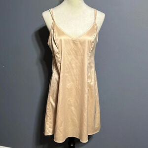 Ryu gold slip dress adjustable straps size large